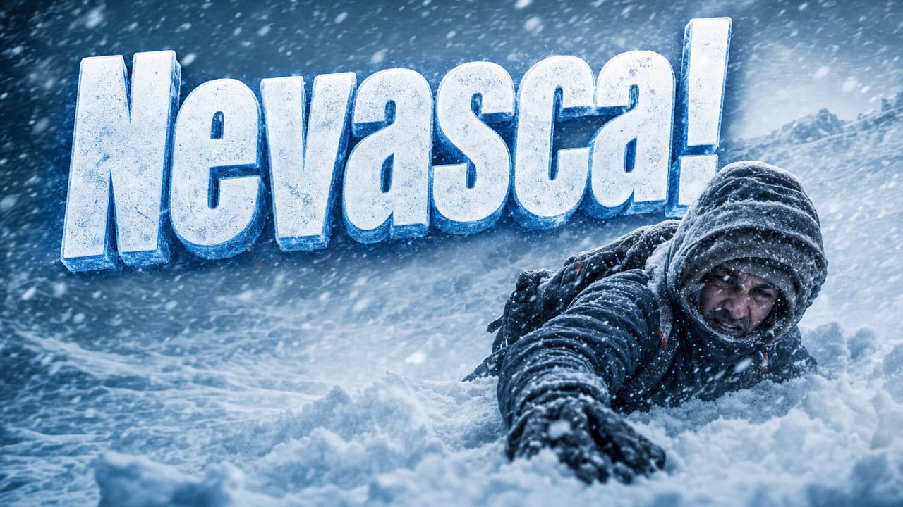 Thumbnail de vlog de viagem com cena externa e texto sobreposto.